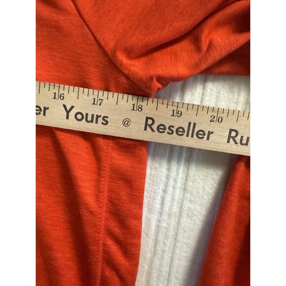Athleta Women’s Orange Lightweight Hoodie Size M Long Sleeve Stretch Pullover - Picture 3 of 7